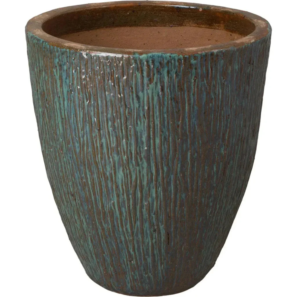 Ripple Round Ceramic Planter - LOOMLAN - Emissary - Planters
