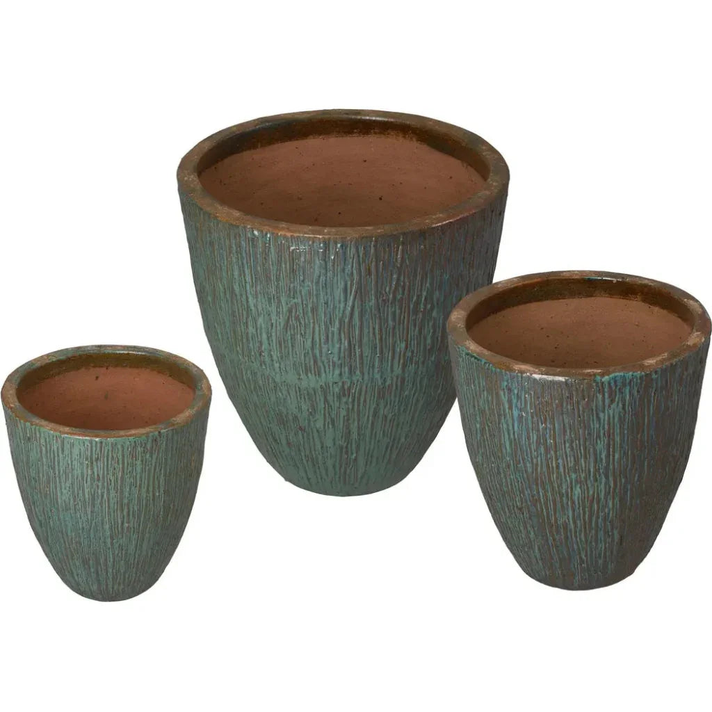 Ripple Round Ceramic Planter - LOOMLAN - Emissary - Planters