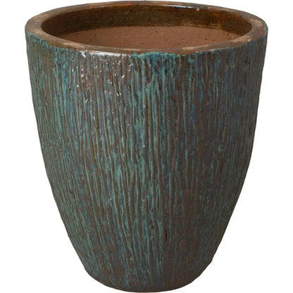 Ripple Round Ceramic Planter - LOOMLAN - Emissary - Planters