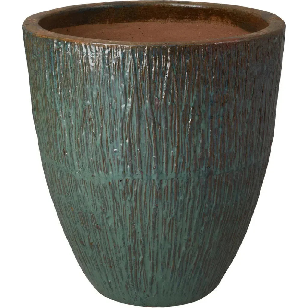 Ripple Round Ceramic Planter - LOOMLAN - Emissary - Planters
