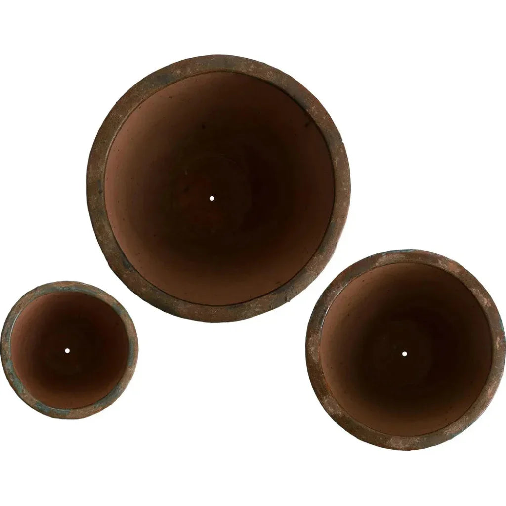 Ripple Round Ceramic Planter - LOOMLAN - Emissary - Planters
