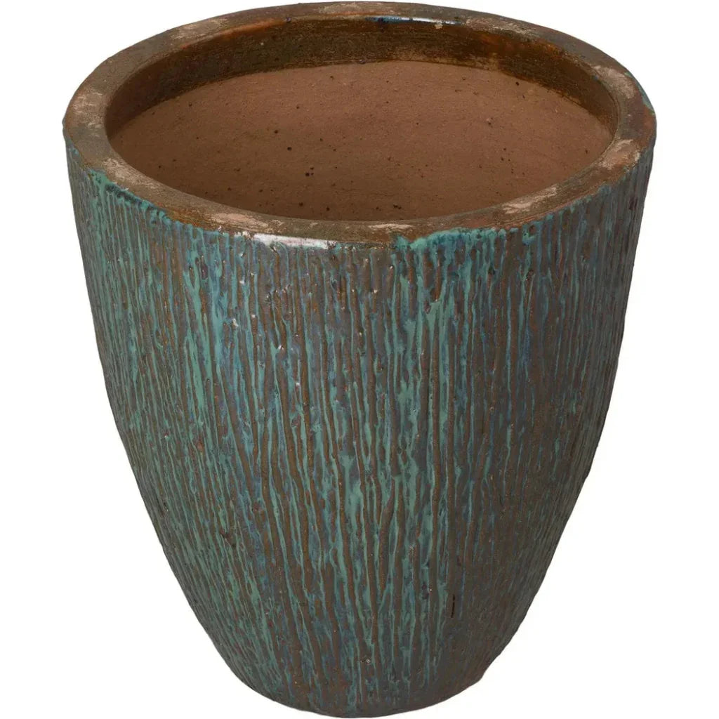 Ripple Round Ceramic Planter - LOOMLAN - Emissary - Planters