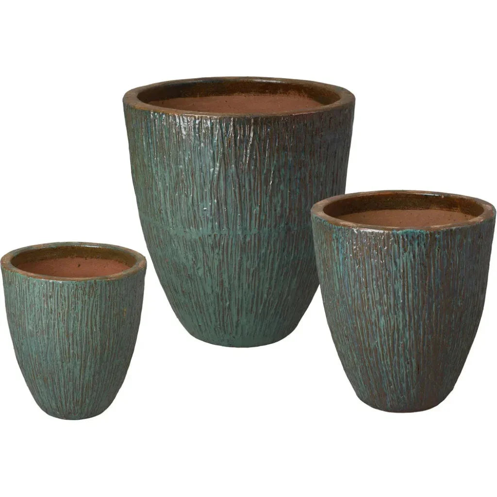 Ripple Round Ceramic Planter - LOOMLAN - Emissary - Planters