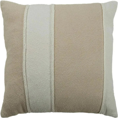 Rita Striped Ivory White Throw Pillow - LOOMLAN - LOOMLAN - Throw Pillows