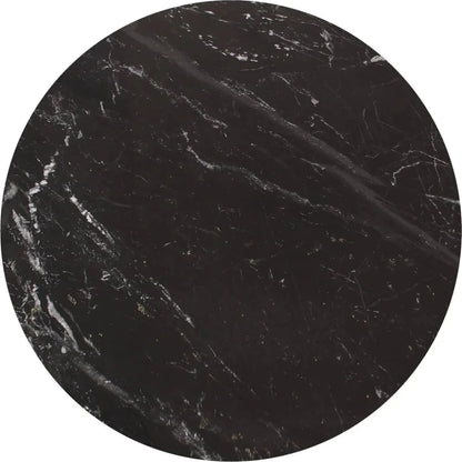 Ritual Black Marble & Wood Round Coffee Table - LOOMLAN - Moe's Home - Coffee Tables