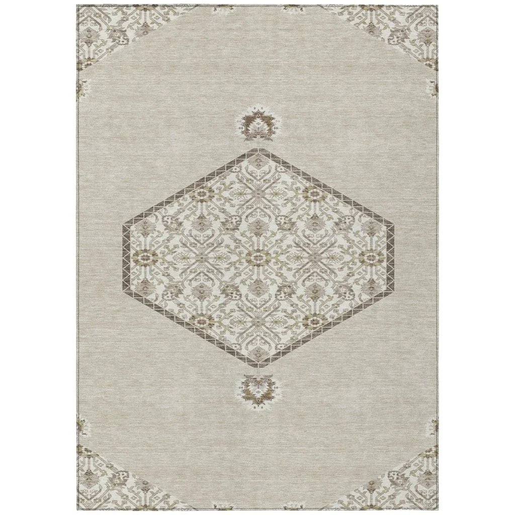 Riven Beige Washable Indoor-Outdoor Rug-Outdoor Rugs-LOOMLAN Rugs-2'6" x 3'10"-LOOMLAN