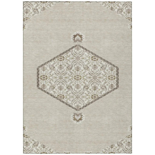 Riven Beige Washable Indoor-Outdoor Rug-Outdoor Rugs-LOOMLAN Rugs-2'6" x 3'10"-LOOMLAN