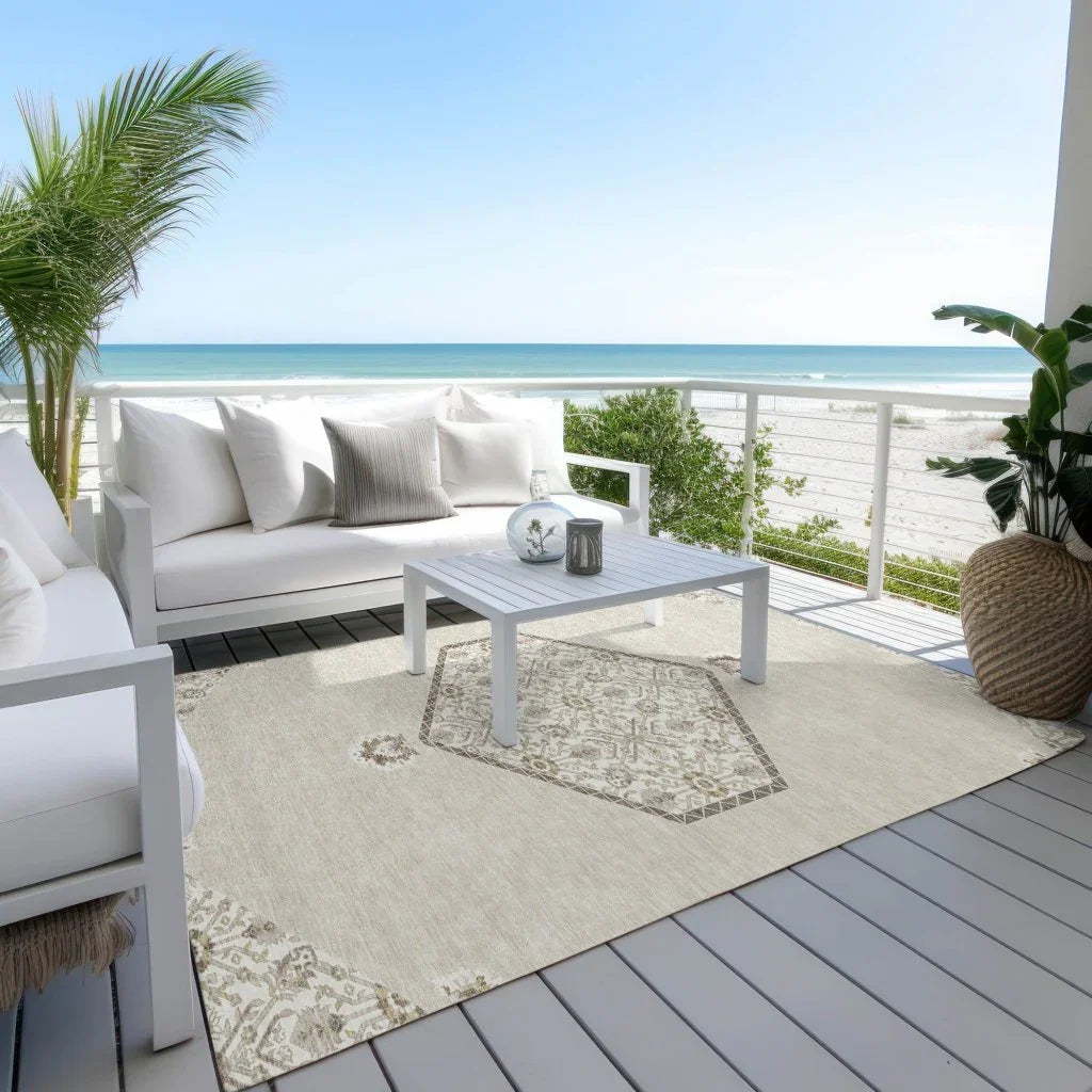 Riven Beige Washable Indoor-Outdoor Rug-Outdoor Rugs-LOOMLAN Rugs-LOOMLAN