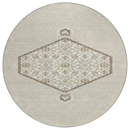 Riven Beige Washable Indoor-Outdoor Rug-Outdoor Rugs-LOOMLAN Rugs-8' x 8'-LOOMLAN