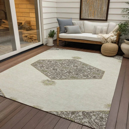 Riven Ivory Washable Indoor-Outdoor Rug-Outdoor Rugs-LOOMLAN Rugs-LOOMLAN