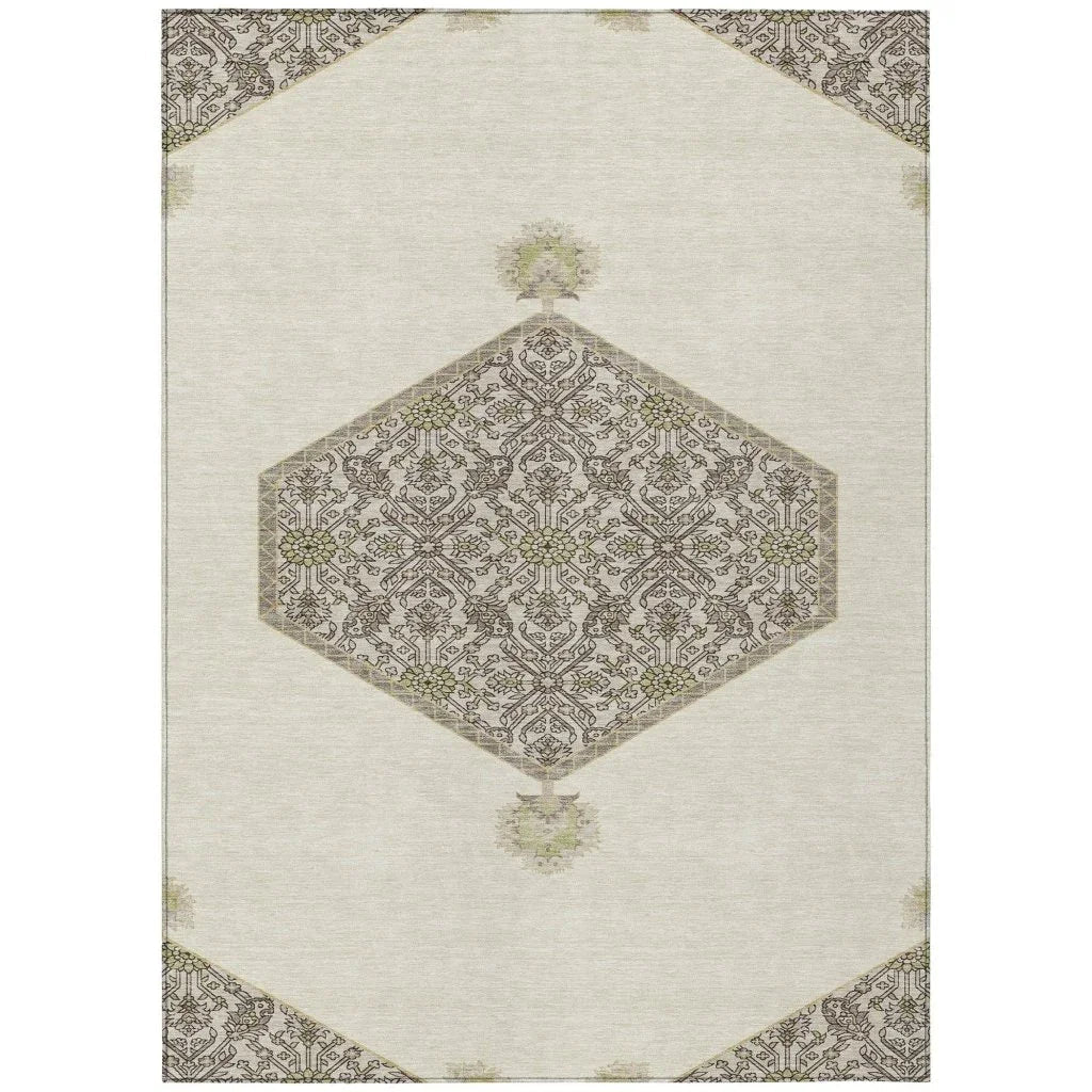 Riven Ivory Washable Indoor-Outdoor Rug-Outdoor Rugs-LOOMLAN Rugs-2'6" x 3'10"-LOOMLAN