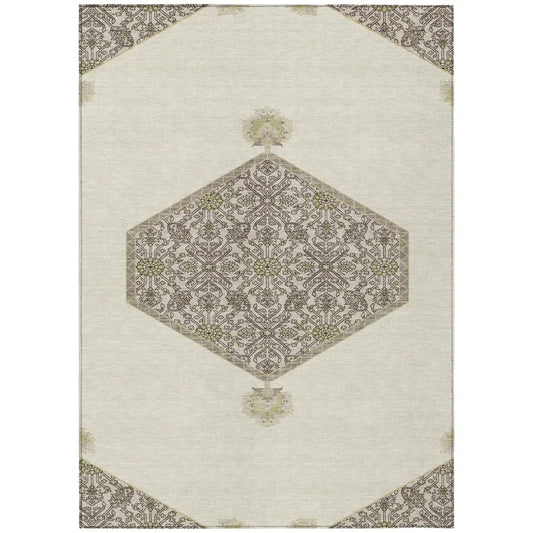 Riven Ivory Washable Indoor-Outdoor Rug-Outdoor Rugs-LOOMLAN Rugs-2'6" x 3'10"-LOOMLAN