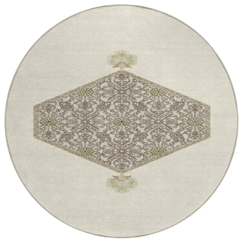 Riven Ivory Washable Indoor-Outdoor Rug-Outdoor Rugs-LOOMLAN Rugs-8' x 8'-LOOMLAN
