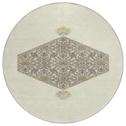 Riven Ivory Washable Indoor-Outdoor Rug-Outdoor Rugs-LOOMLAN Rugs-8' x 8'-LOOMLAN