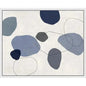 River Stones Blue I Artwork d Canvas Floating - LOOMLAN - LOOMLAN - Canvas Art