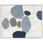 River Stones Blue III Artwork d Canvas Floating - LOOMLAN - LOOMLAN - Canvas Art