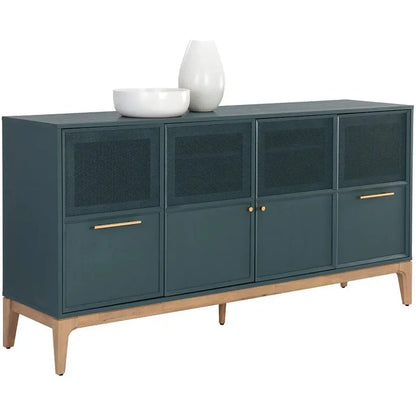 Rivero Teal Sideboard Gold Handles & Ample Storage - LOOMLAN - SUNPAN - Sideboards