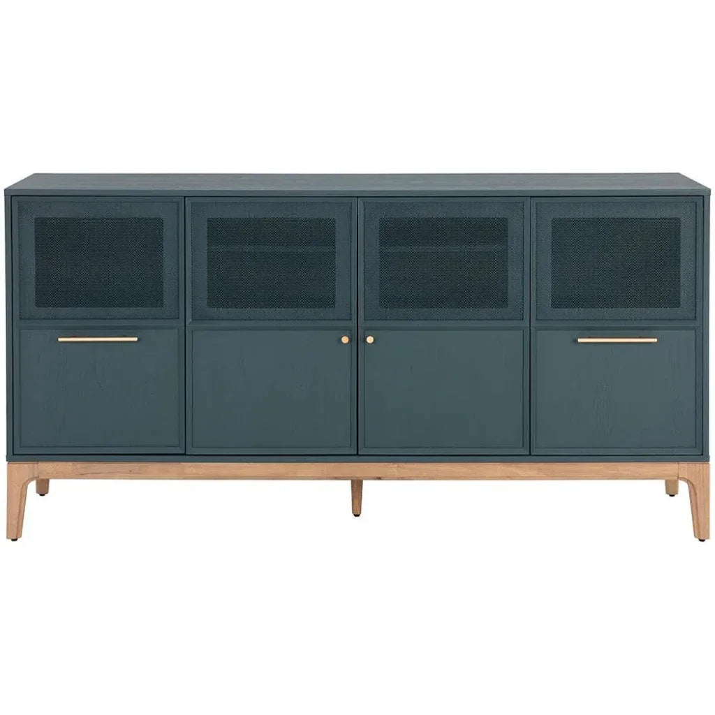 Rivero Teal Sideboard Gold Handles & Ample Storage - LOOMLAN - SUNPAN - Sideboards