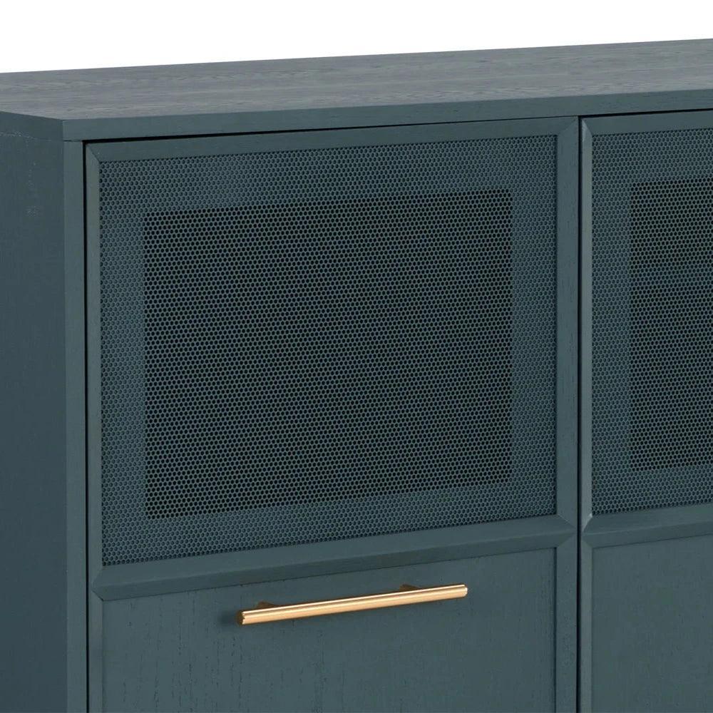 Rivero Teal Sideboard Gold Handles & Ample Storage - LOOMLAN - SUNPAN - Sideboards