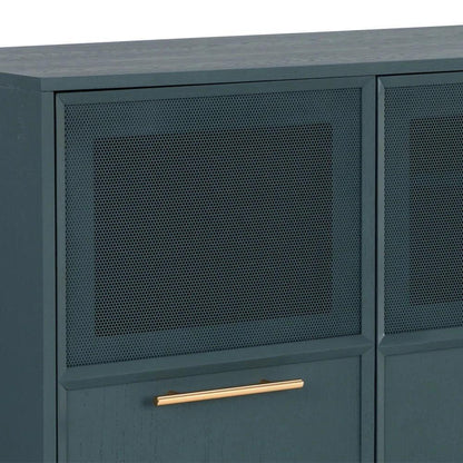 Rivero Teal Sideboard Gold Handles & Ample Storage - LOOMLAN - SUNPAN - Sideboards