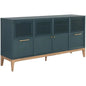 Rivero Teal Sideboard Gold Handles & Ample Storage - LOOMLAN - SUNPAN - Sideboards