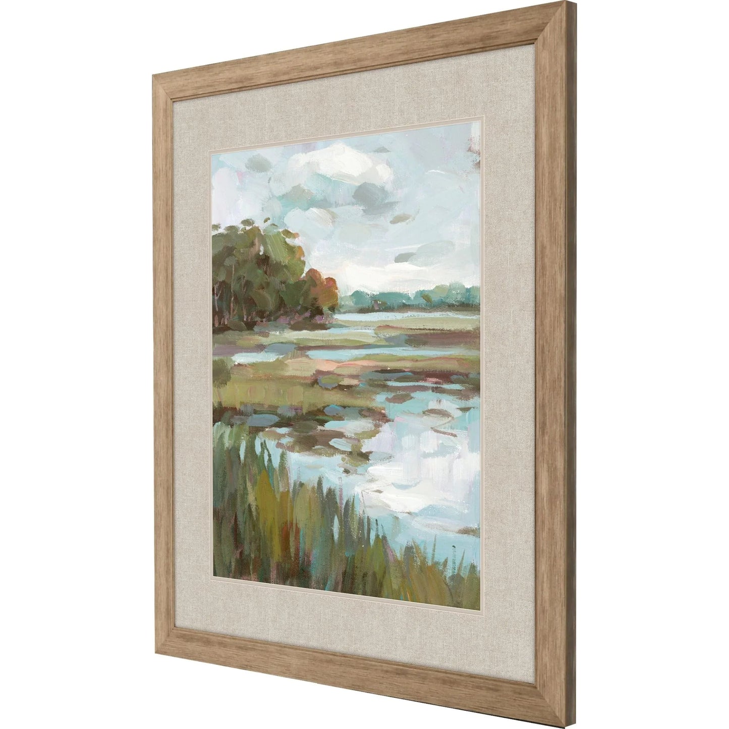 Riverside View I Glass Front Framed Wall Art