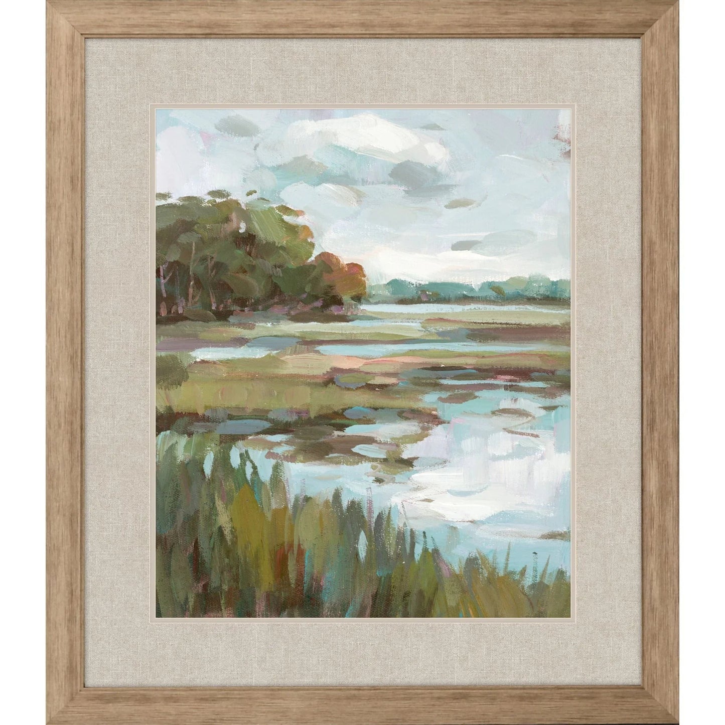 Riverside View I Glass Front Framed Wall Art