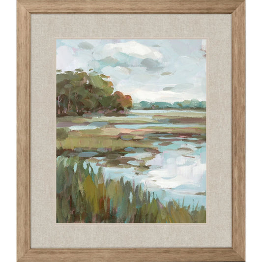 Riverside View I Glass Front Framed Wall Art