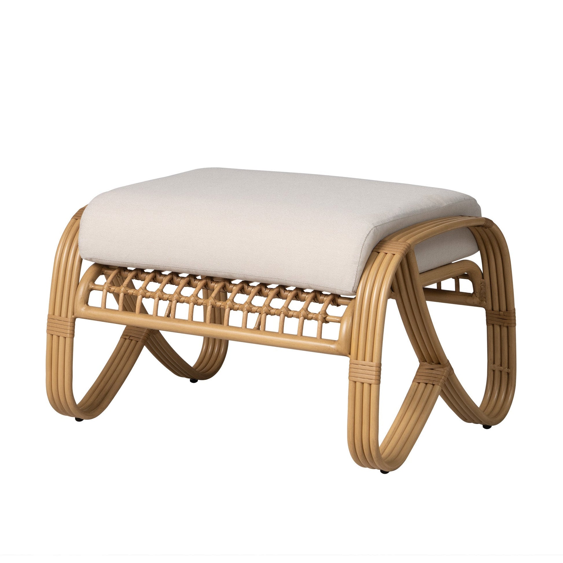 Riviera Aluminum Outdoor Ottoman-Outdoor Ottomans-Lloyd Flanders-LOOMLAN