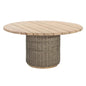 Riviera Wood Round Outdoor Dining Table-Outdoor Dining Tables-SUNPAN-LOOMLAN
