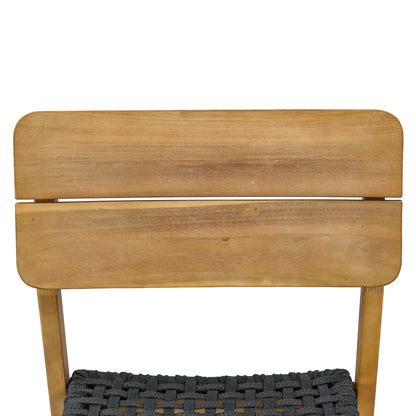 Riviera Wooden Outdoor Dining Chair 2PC-Outdoor Dining Chairs-LH Imports-LOOMLAN