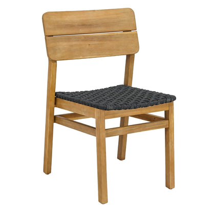 Riviera Wooden Outdoor Dining Chair 2PC-Outdoor Dining Chairs-LH Imports-LOOMLAN