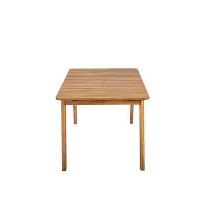 Riviera Wooden Outdoor Dining Table-Outdoor Dining Tables-LH Imports-LOOMLAN