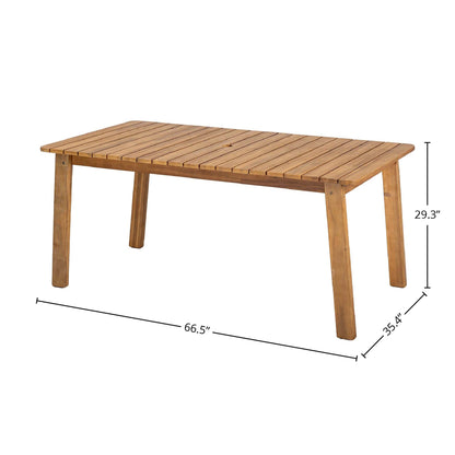 Riviera Wooden Outdoor Dining Table-Outdoor Dining Tables-LH Imports-LOOMLAN