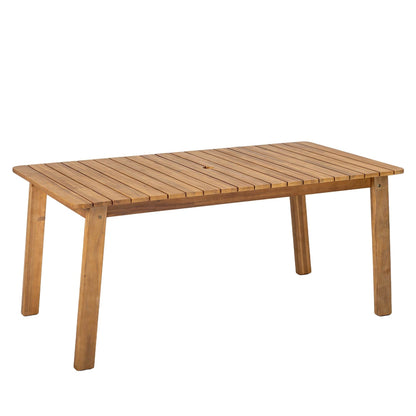 Riviera Wooden Outdoor Dining Table-Outdoor Dining Tables-LH Imports-LOOMLAN