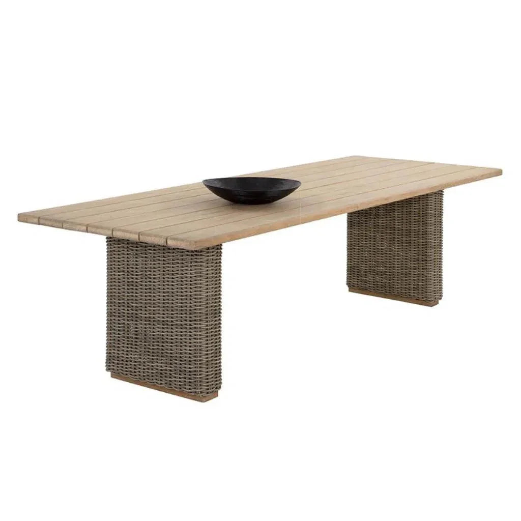 Riviera Wooden Rectangular Outdoor Dining Table-Outdoor Dining Tables-SUNPAN-LOOMLAN