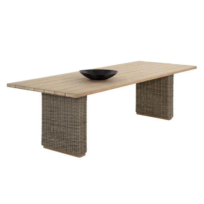 Riviera Wooden Rectangular Outdoor Dining Table-Outdoor Dining Tables-SUNPAN-LOOMLAN