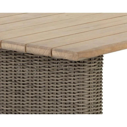 Riviera Wooden Rectangular Outdoor Dining Table-Outdoor Dining Tables-SUNPAN-LOOMLAN