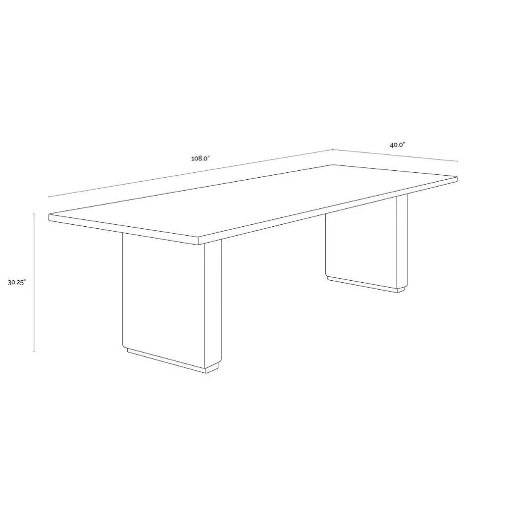 Riviera Wooden Rectangular Outdoor Dining Table-Outdoor Dining Tables-SUNPAN-LOOMLAN