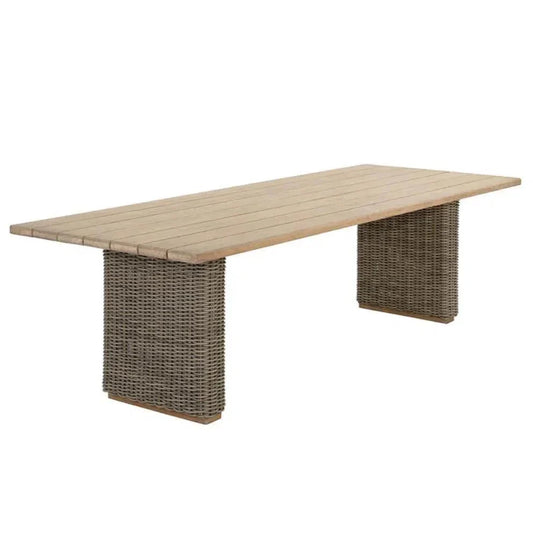 Riviera Wooden Rectangular Outdoor Dining Table-Outdoor Dining Tables-SUNPAN-LOOMLAN