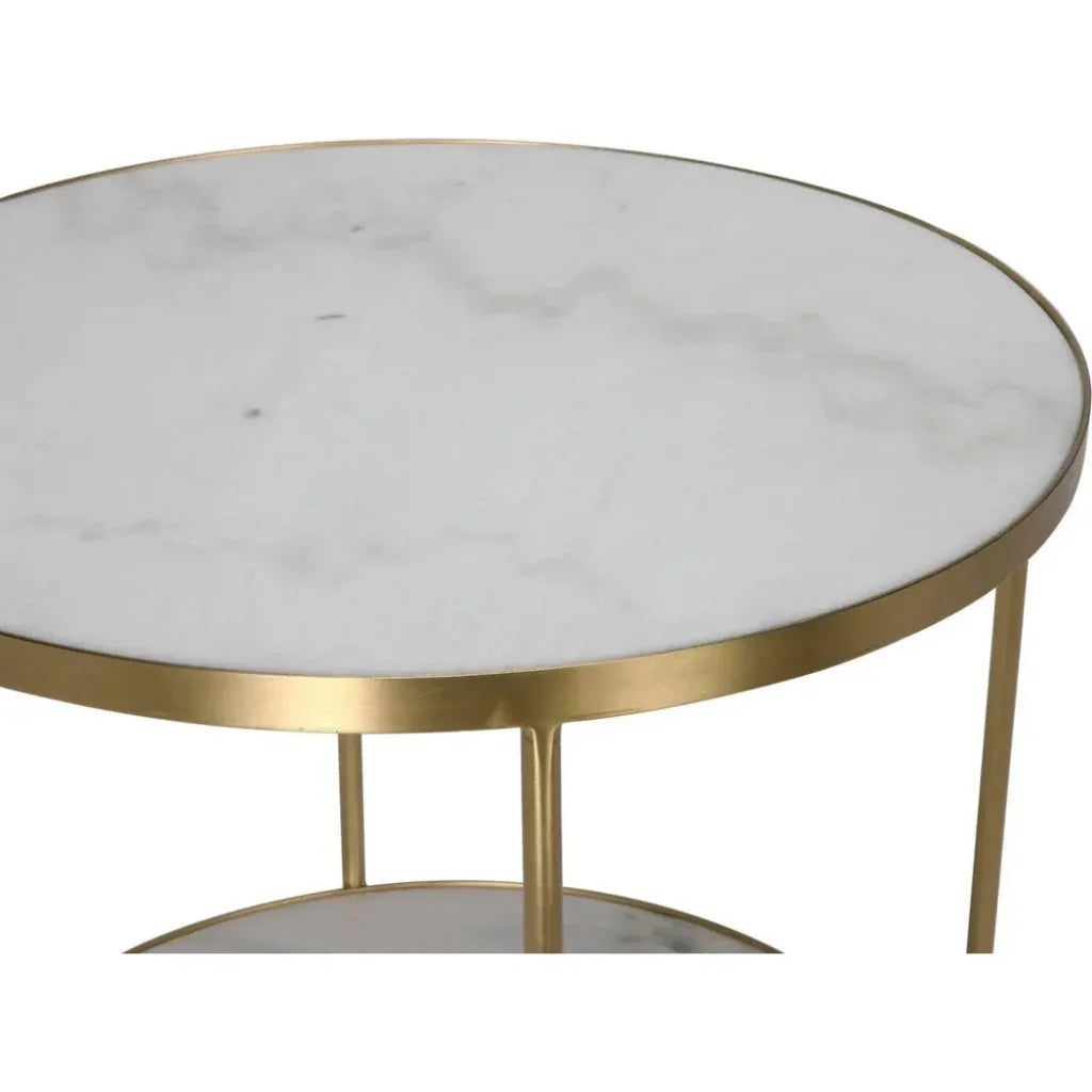 Rivoli Marble Top Round Side Table