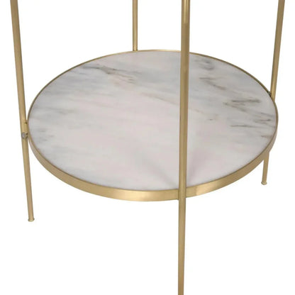 Rivoli Marble Top Round Side Table