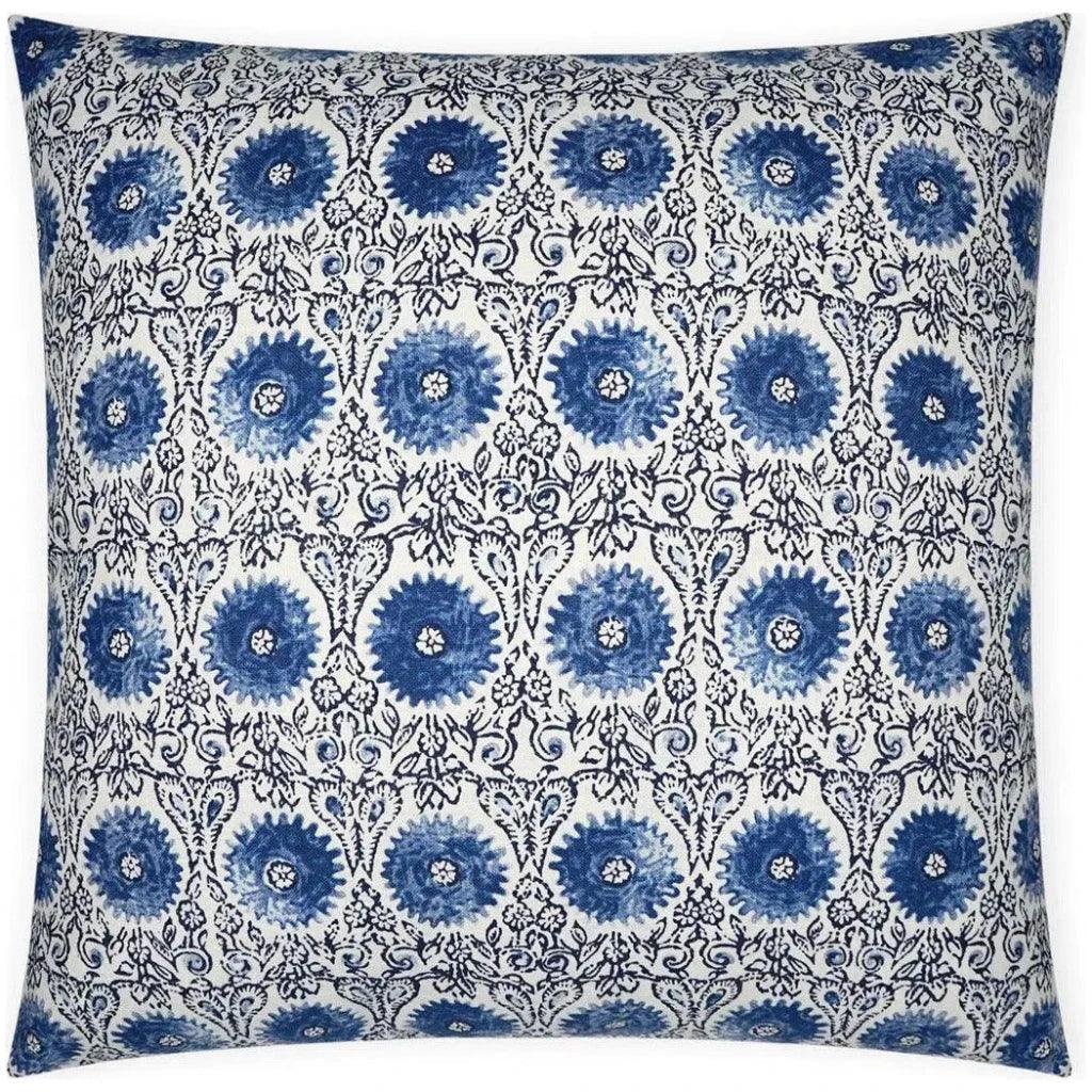 Riya Sapphire Blue Navy Large Throw Pillow Insert - LOOMLAN - D.V. Kap - Throw Pillows