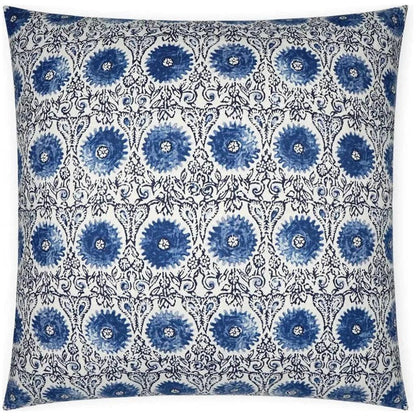 Riya Sapphire Blue Navy Large Throw Pillow Insert - LOOMLAN - D.V. Kap - Throw Pillows