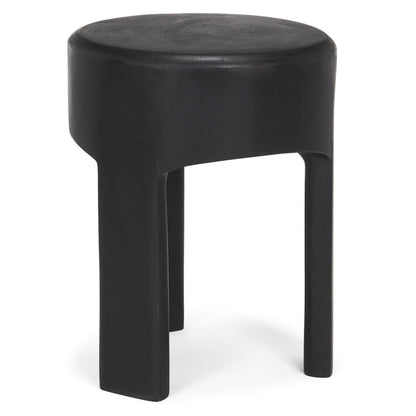 Riya Solid Black Wooden Stool
