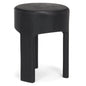 Riya Solid Black Wooden Stool