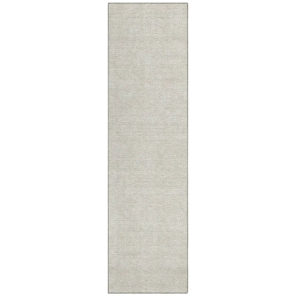 Riyala Beige Washable Indoor-Outdoor Rug-Outdoor Rugs-LOOMLAN Rugs-2'3" x 7'6"-LOOMLAN