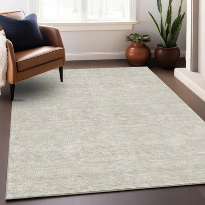 Riyala Beige Washable Indoor-Outdoor Rug-Outdoor Rugs-LOOMLAN Rugs-LOOMLAN