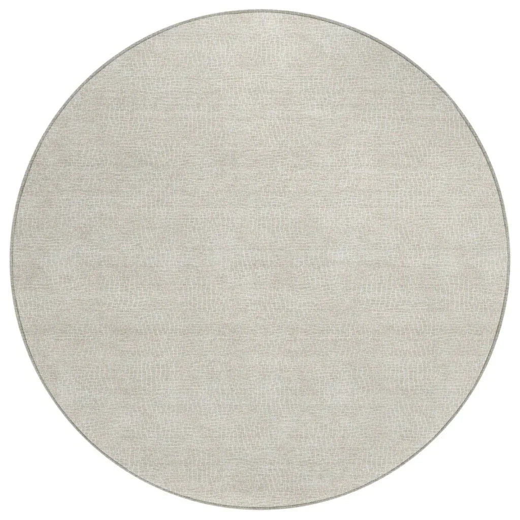 Riyala Beige Washable Indoor-Outdoor Rug-Outdoor Rugs-LOOMLAN Rugs-8' x 8'-LOOMLAN