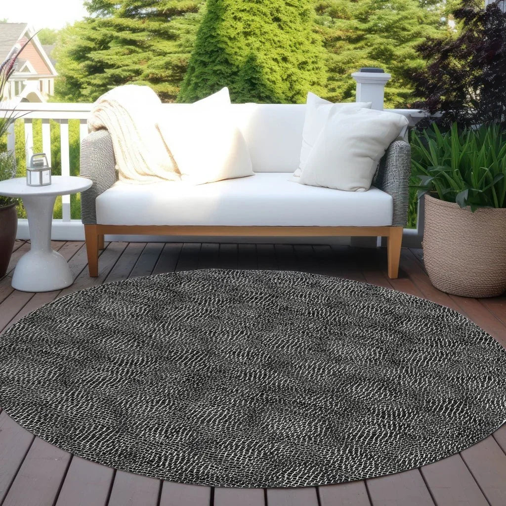 Riyala Black Washable Indoor-Outdoor Rug-Outdoor Rugs-LOOMLAN Rugs-LOOMLAN